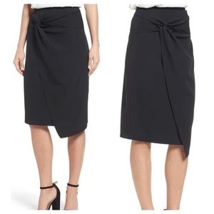 Halogen Twist Front Pencil Skirt Black Size Small